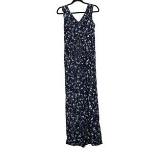 Women's NWT Bailey's blossom romper XS deep navy floral sleeveless tank wide leg